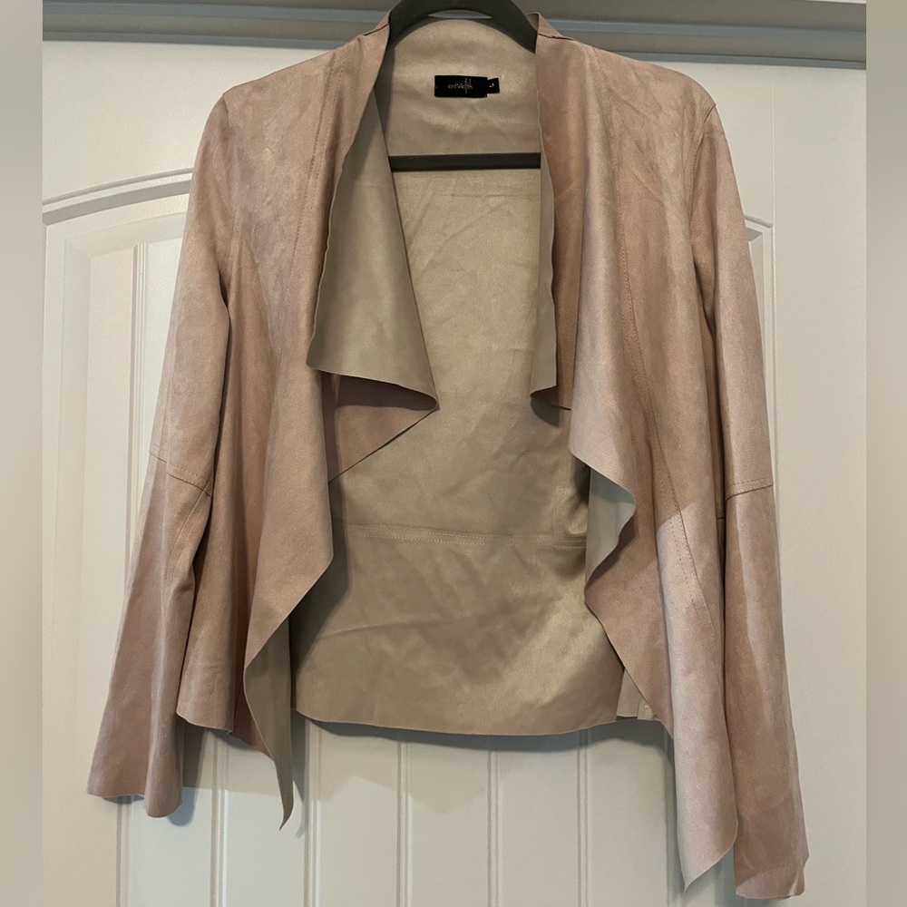 Blush colored blazer jacket